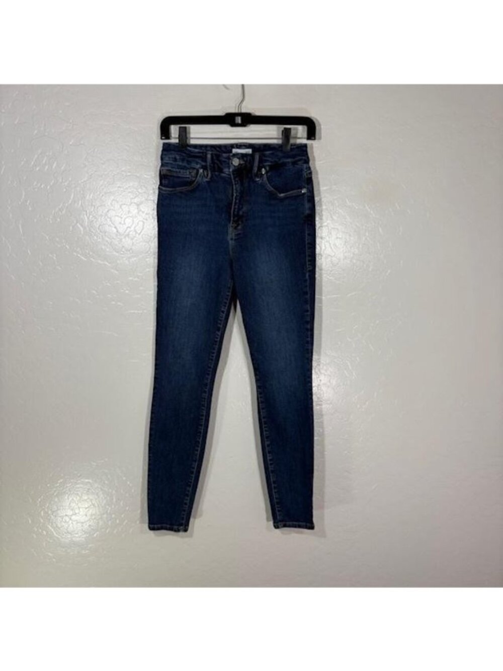 Good American Jeans Womens 6/28 Blue Med Wash Slim Skinny Stretch 28x28 Denim